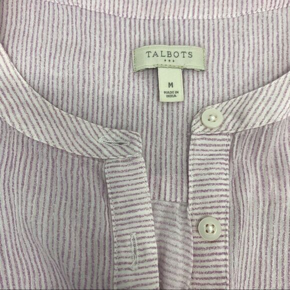 Talbots Women's Stripe Blouse size Medium - Picture 3 of 6